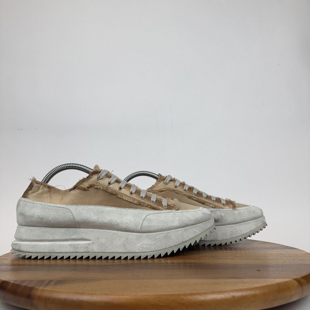 New Womens Pedro Garcia Orella Satin Orange Platform Casual Sneakers Size EU 42‎